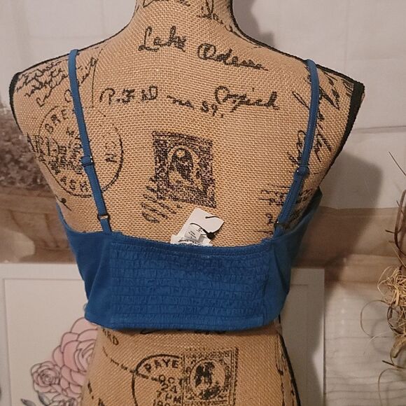 The Drop Blue Shapphire Bralette Top Size L - Picture 2 of 5
